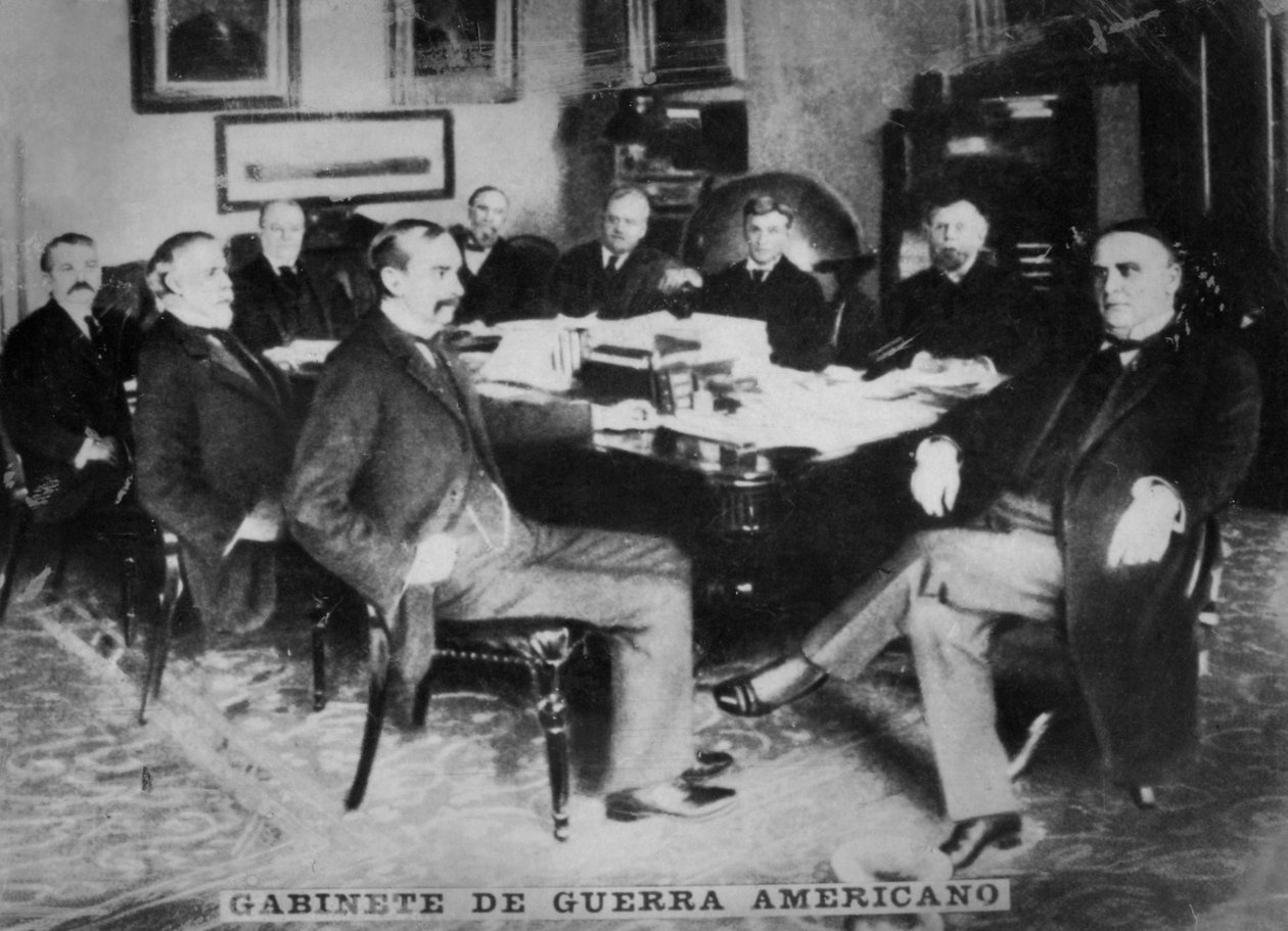Gabinet wojny amerykańskiej, 1898 r autorstwa Unbekannt