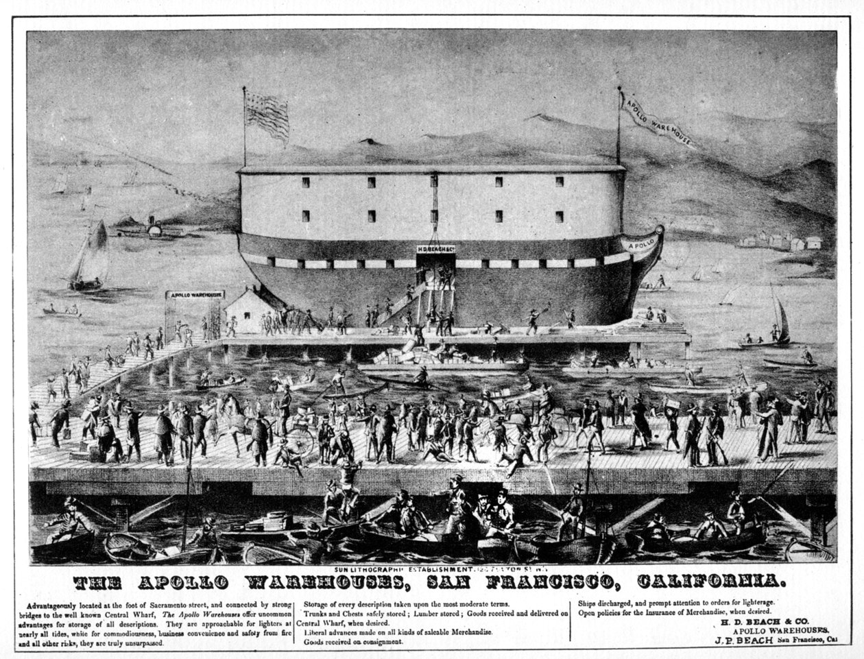 Magazyny Apollo, San Francisco, Kalifornia, XIX wiek 1937 autorstwa Unbekannt