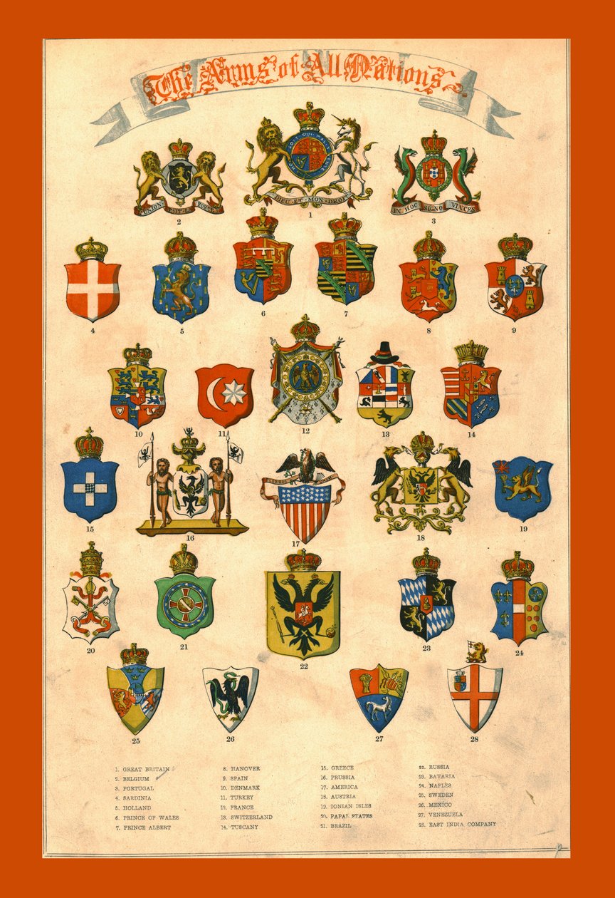Broń Wszystkich Narodów, 1858. autorstwa Unbekannt
