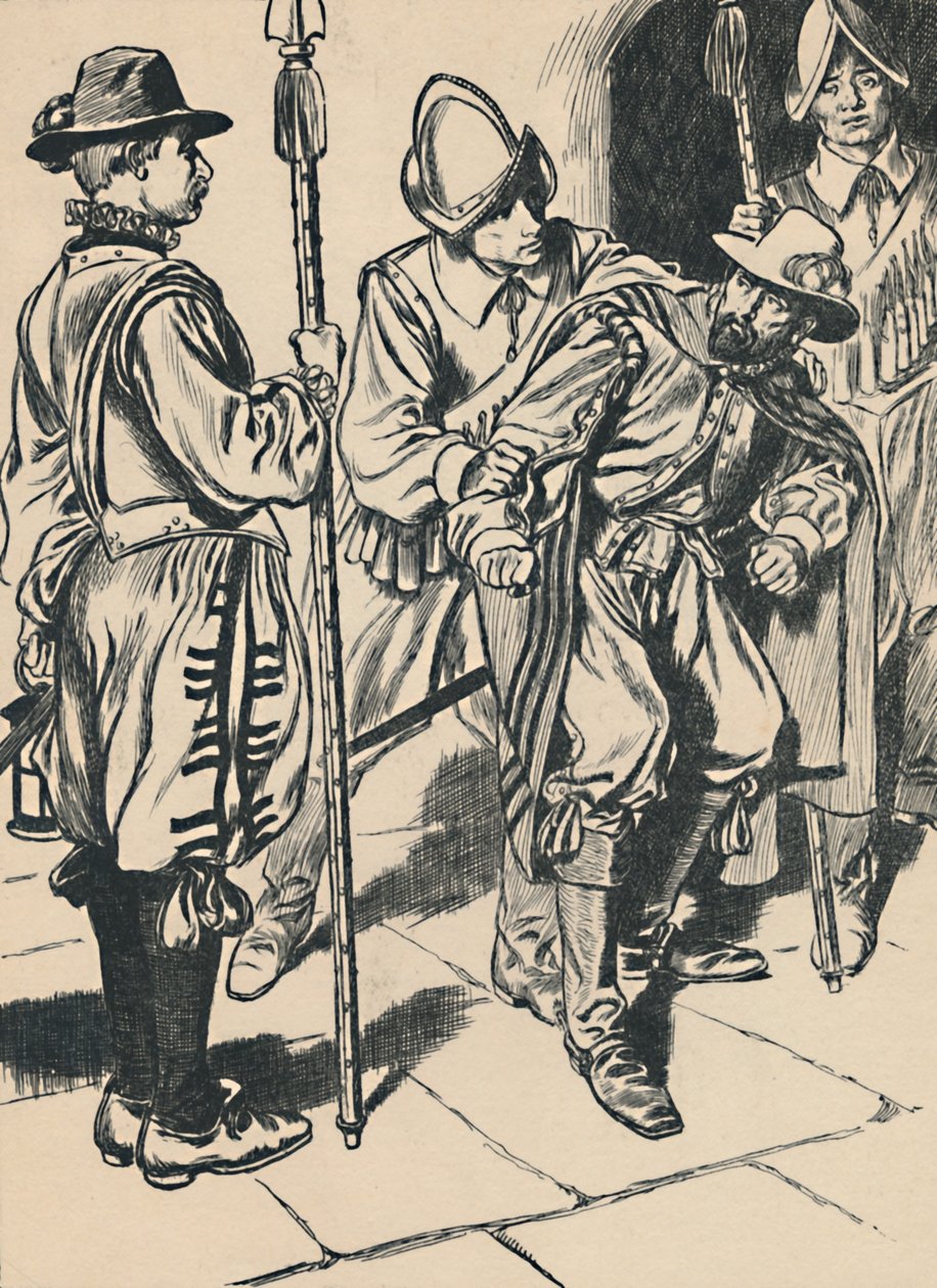 Aresztowanie Guya Fawkesa, ok. 1907. autorstwa Unbekannt