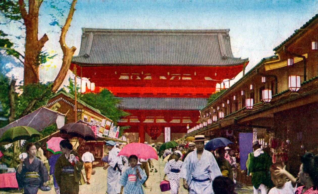 Świątynia Asakusa Kannon, Tokio, Japonia, XX w. autorstwa Unbekannt