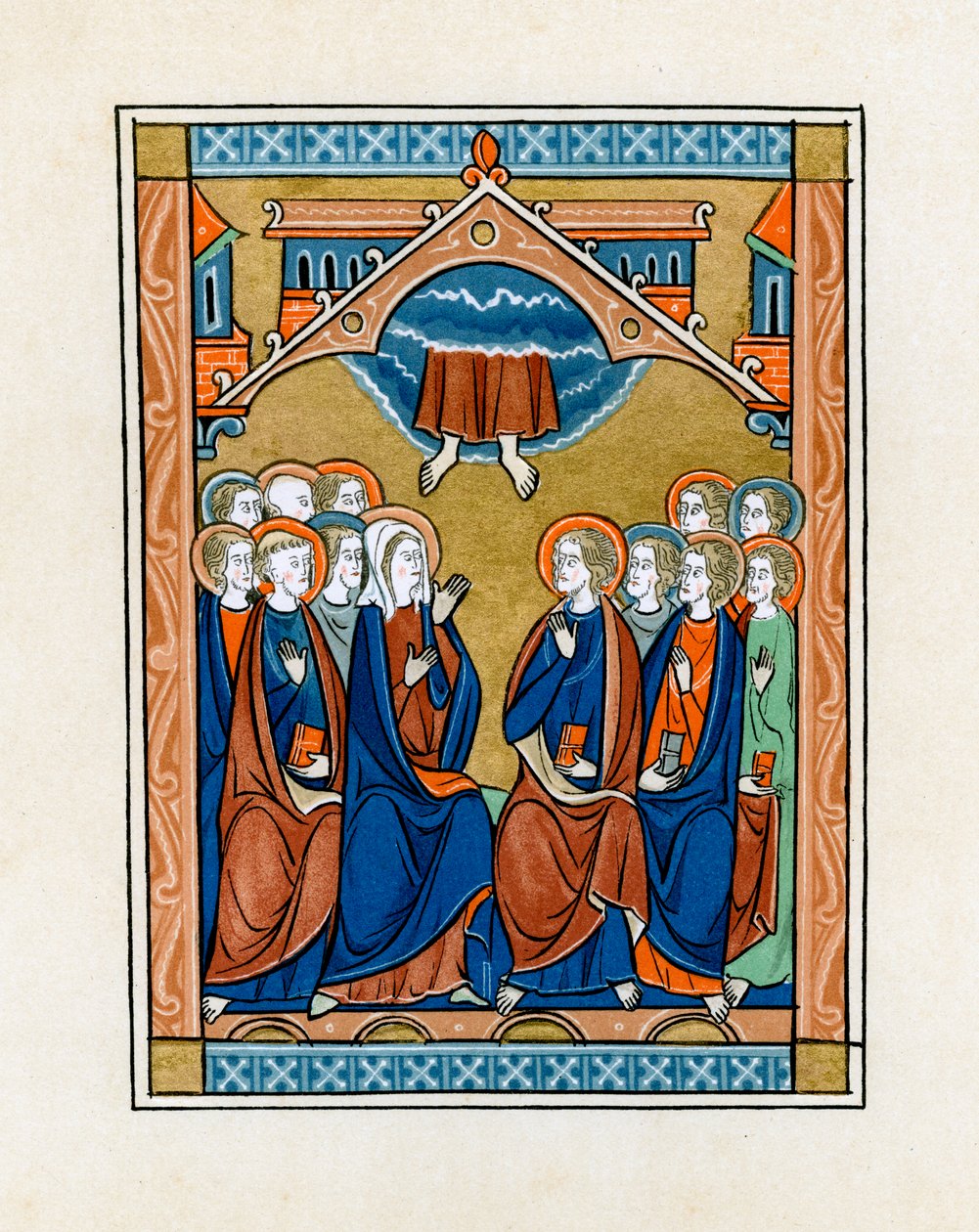 Wniebowstąpienie, 1250-1260 autorstwa Unbekannt