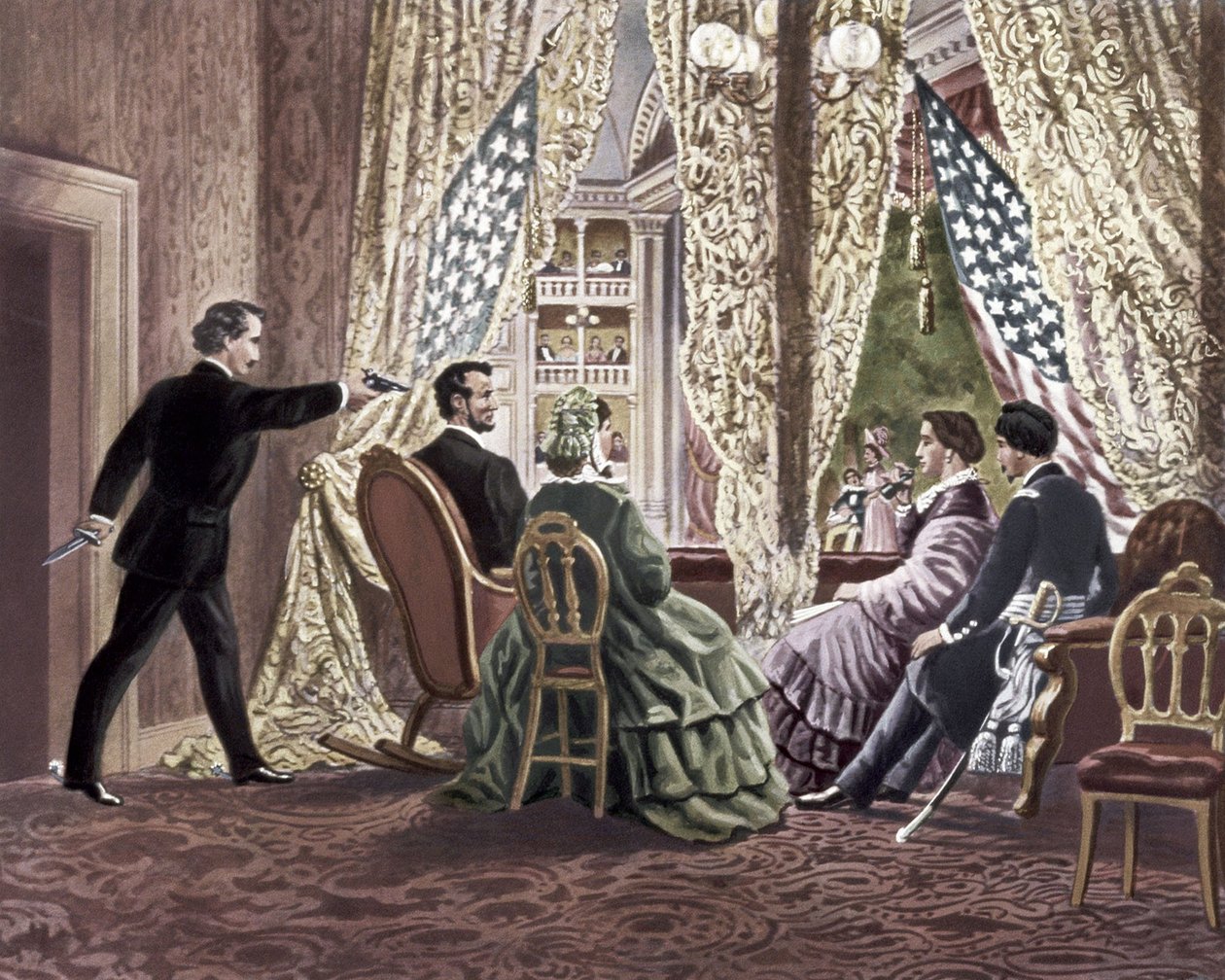 Zabójstwo Abrahama Lincolna, 1865 r autorstwa Unbekannt