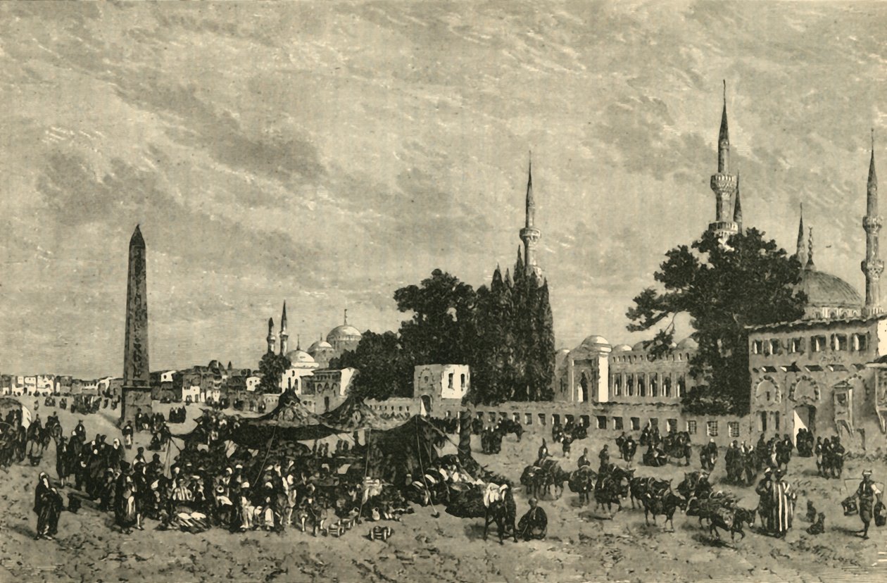 At-Meidan - Starożytny Hipodrom - Z Kolumną Teodozjusza, Konstantynopol, 1890. autorstwa Unbekannt
