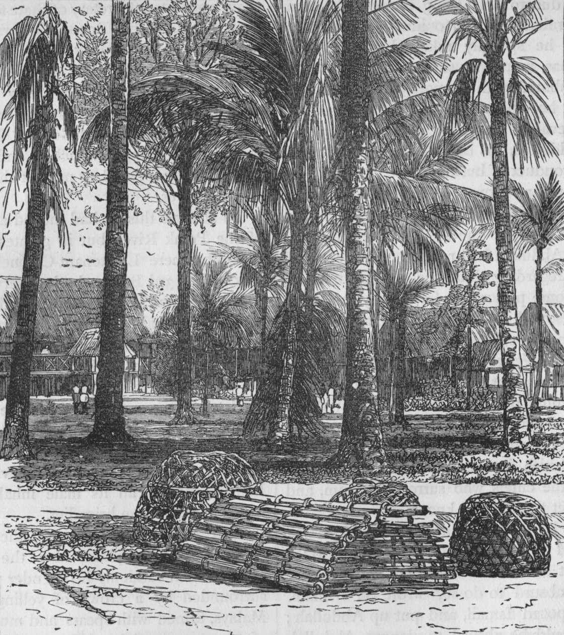 Koszary przy rezydencji, z grobami pana Bircha i kapitana Innesa, 1876 r., ok. 1880 r. autorstwa Unbekannt