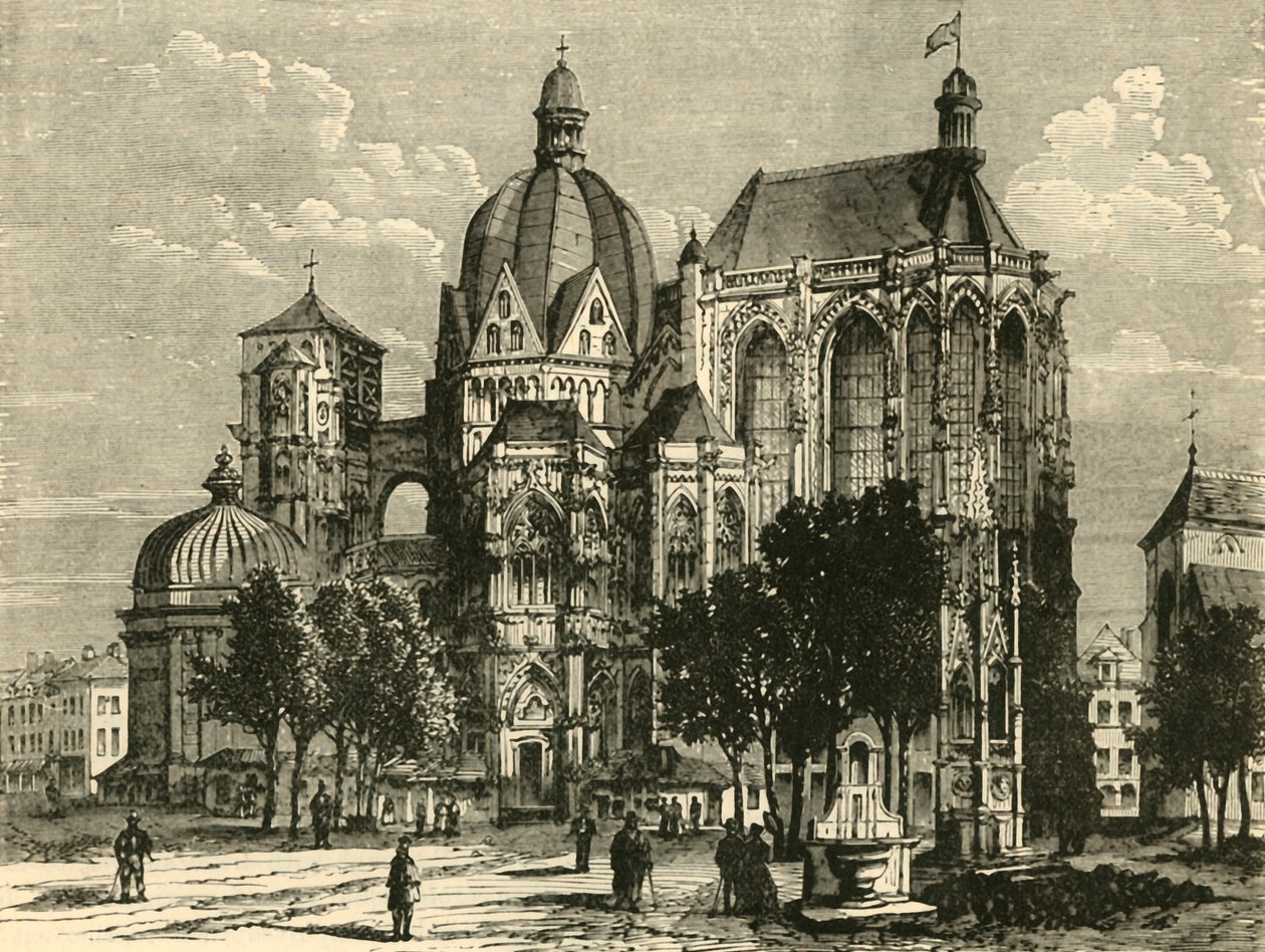 Bazylika w Akwizgranie lub Aix-La-Chapelle, 1890. autorstwa Unbekannt
