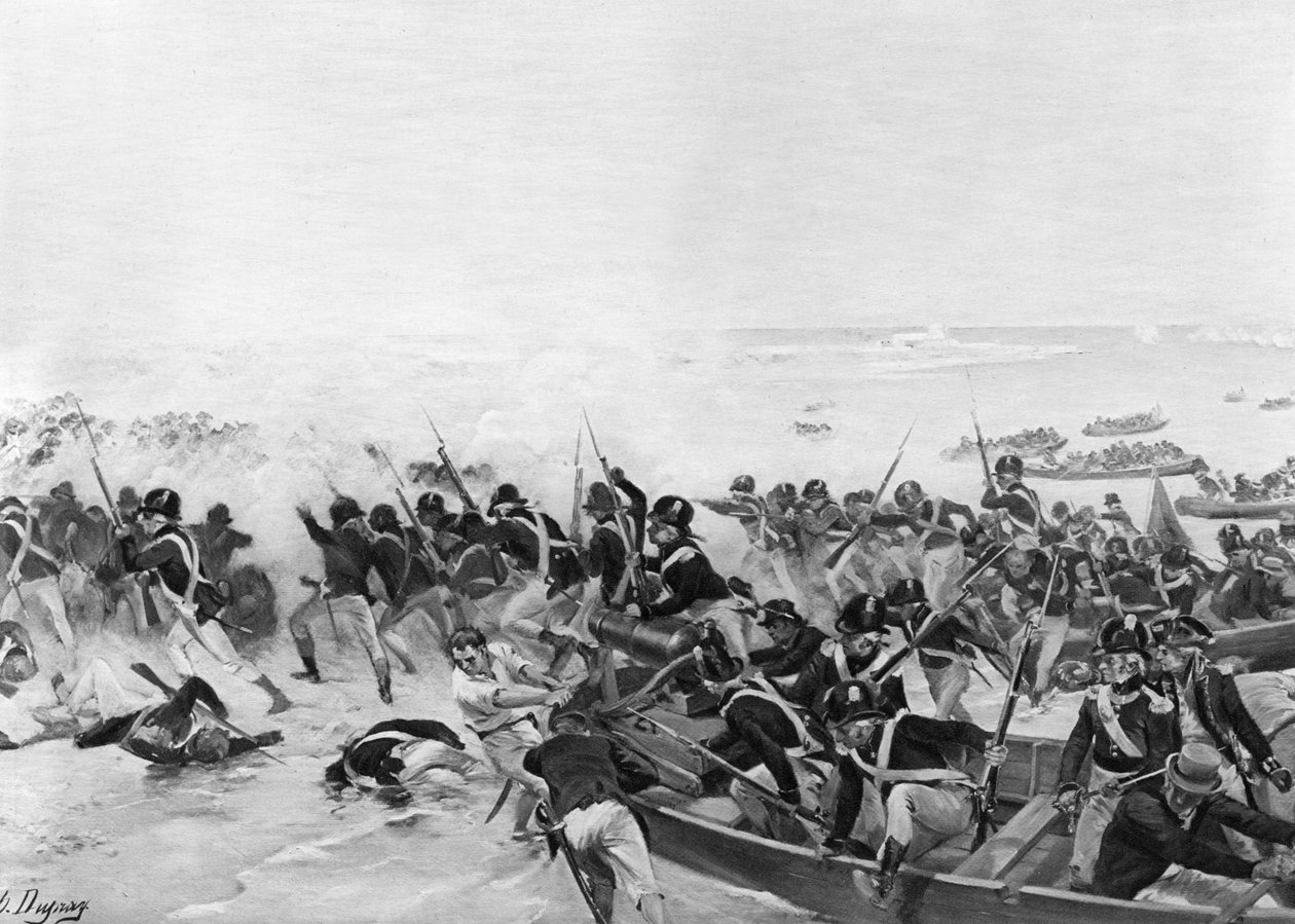 Bitwa pod Aboukir, Egipt, 1801 autorstwa Unbekannt