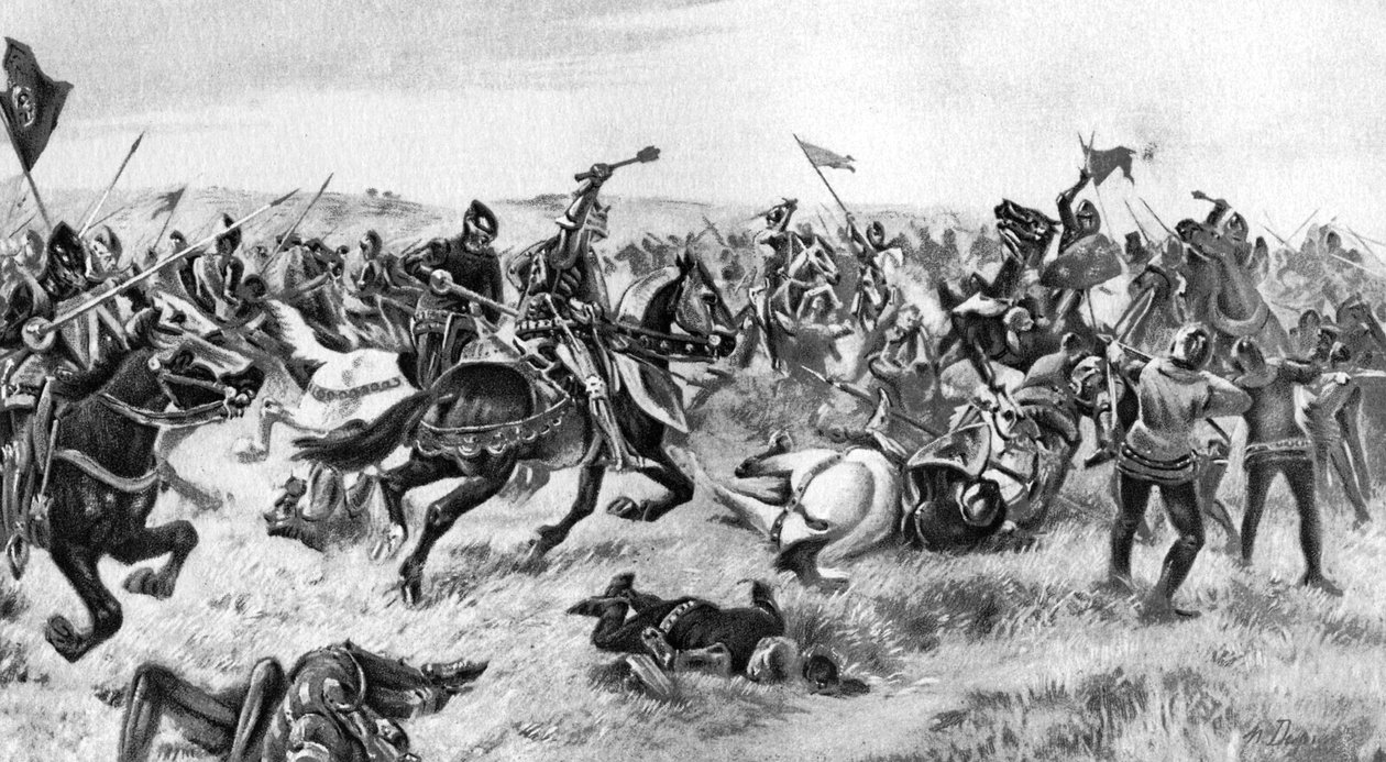 Bitwa pod Agincourt, 25 października 1415, 1910 autorstwa Unbekannt