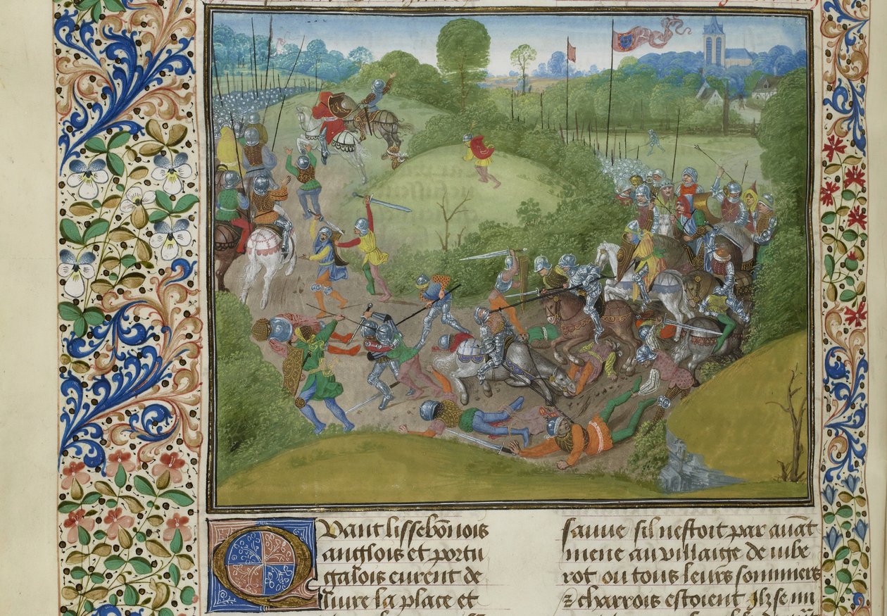 Bitwa pod Aljubarrotą 14 sierpnia 1385, ok. 1470-1475. autorstwa Unbekannt