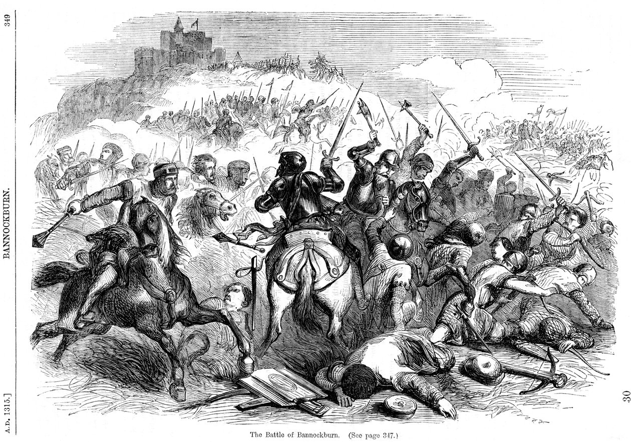 Bitwa pod Bannockburn, 24 czerwca 1314 autorstwa Unbekannt