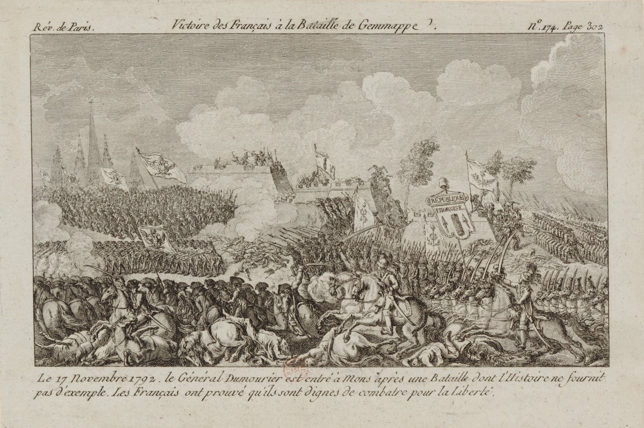 Bitwa pod Jemappes, 1792. autorstwa Unbekannt