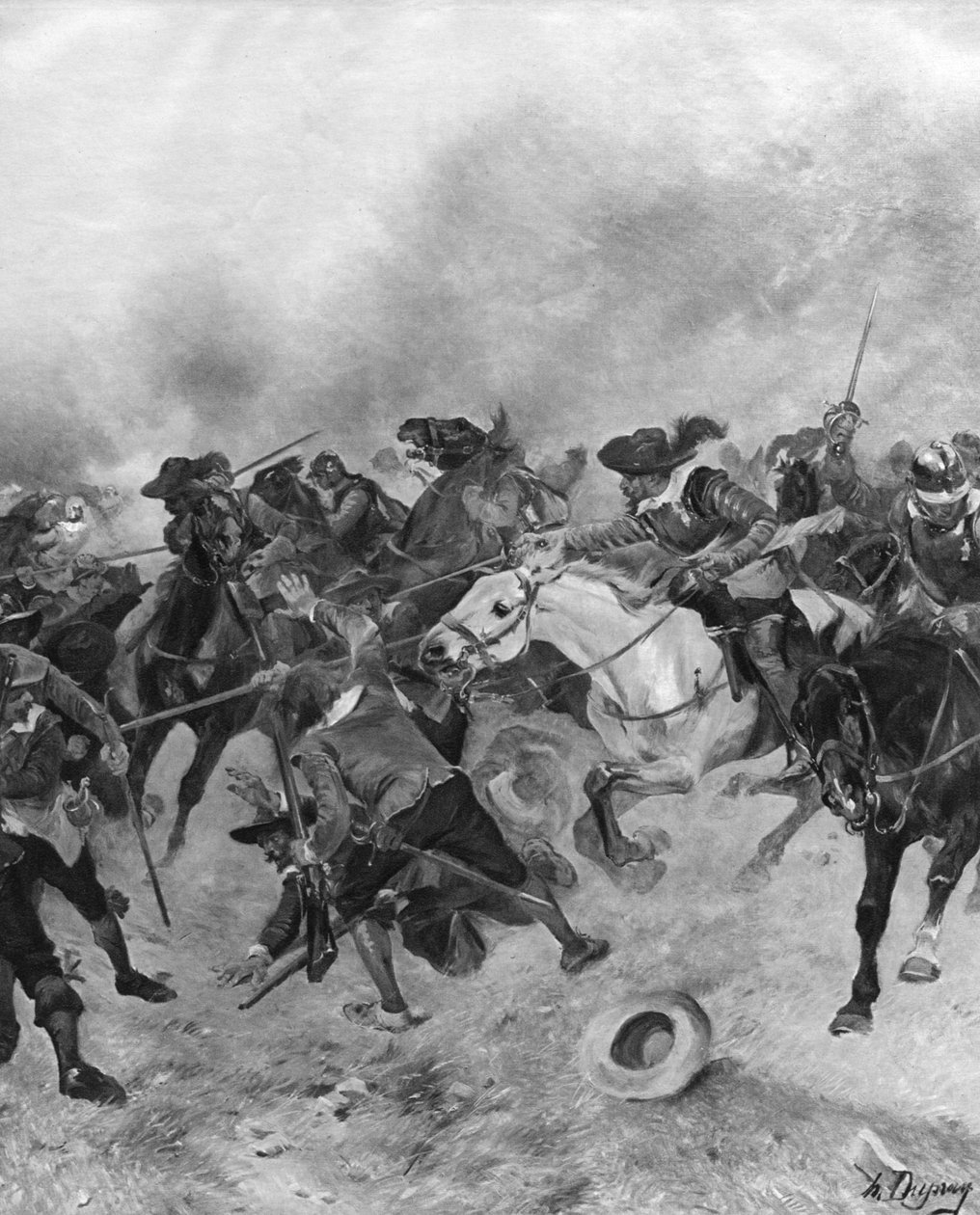 Bitwa pod Marston Moor, 1644 autorstwa Unbekannt
