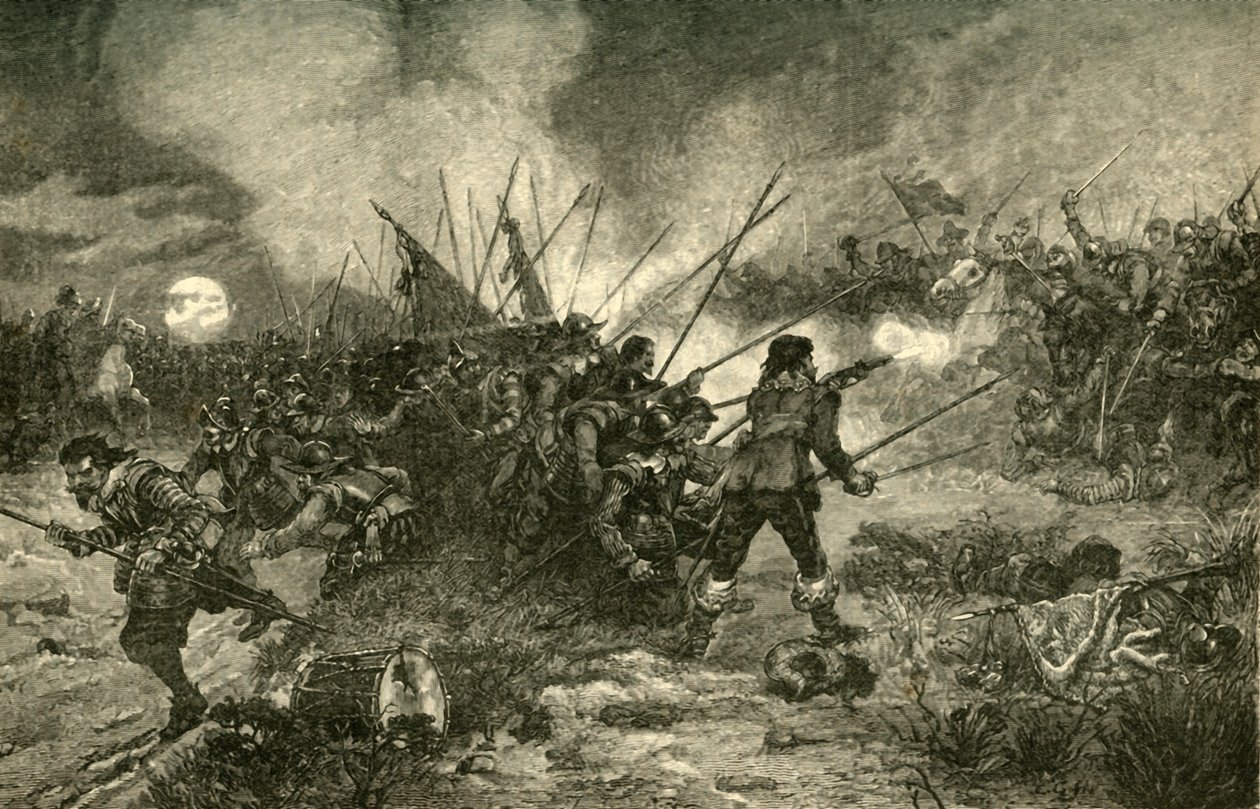 Bitwa pod Marston Moor, 2 lipca 1644, 1890. autorstwa Unbekannt