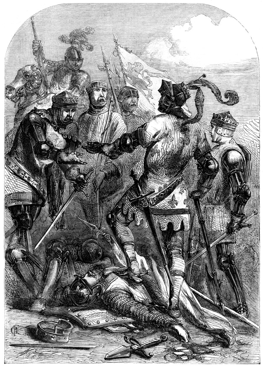 Bitwa pod Poictiers, 19 września 1356 autorstwa Unbekannt