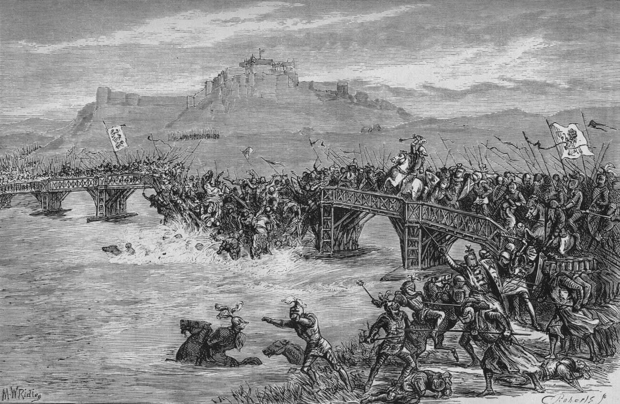 Bitwa pod Stirling Bridge, 11 września 1297, ok. 1880 autorstwa Unbekannt