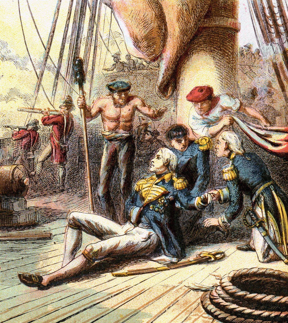 Bitwa pod Trafalgarem, 1805 r., ok. 1850 r. autorstwa Unbekannt