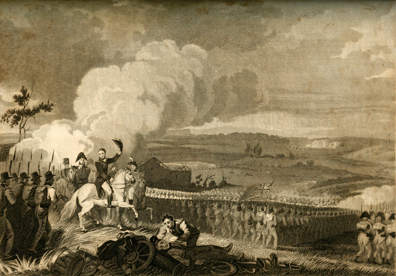 Bitwa pod Waterloo, 18 czerwca 1815, 1816 autorstwa Unbekannt