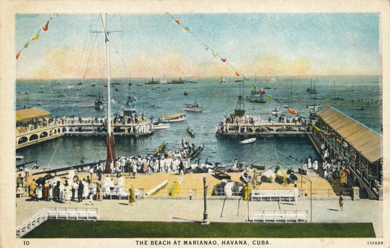Plaża w Marianao, Hawana, Kuba, ok. 1910 r. autorstwa Unbekannt