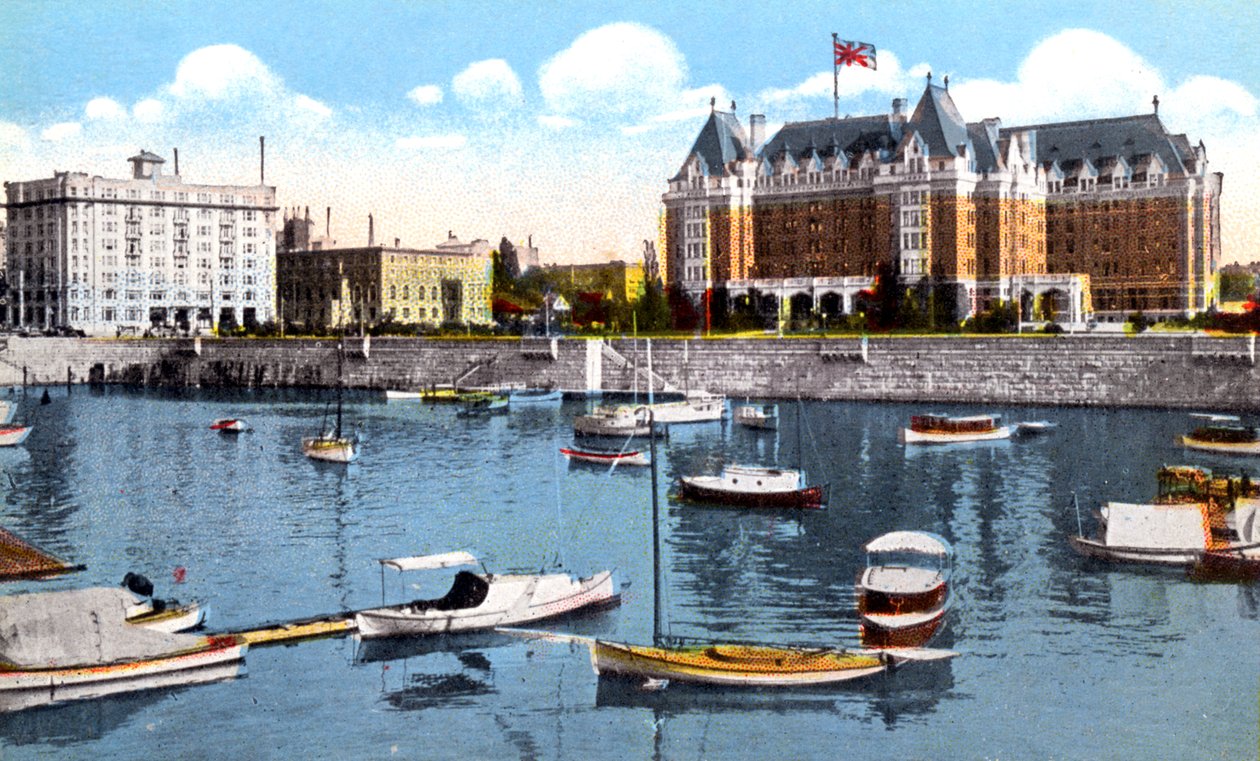 Budynek Belmont, Union Club i Empress Hotel, Victoria, Kolumbia Brytyjska, Kanada, ok. 1900 autorstwa Unbekannt