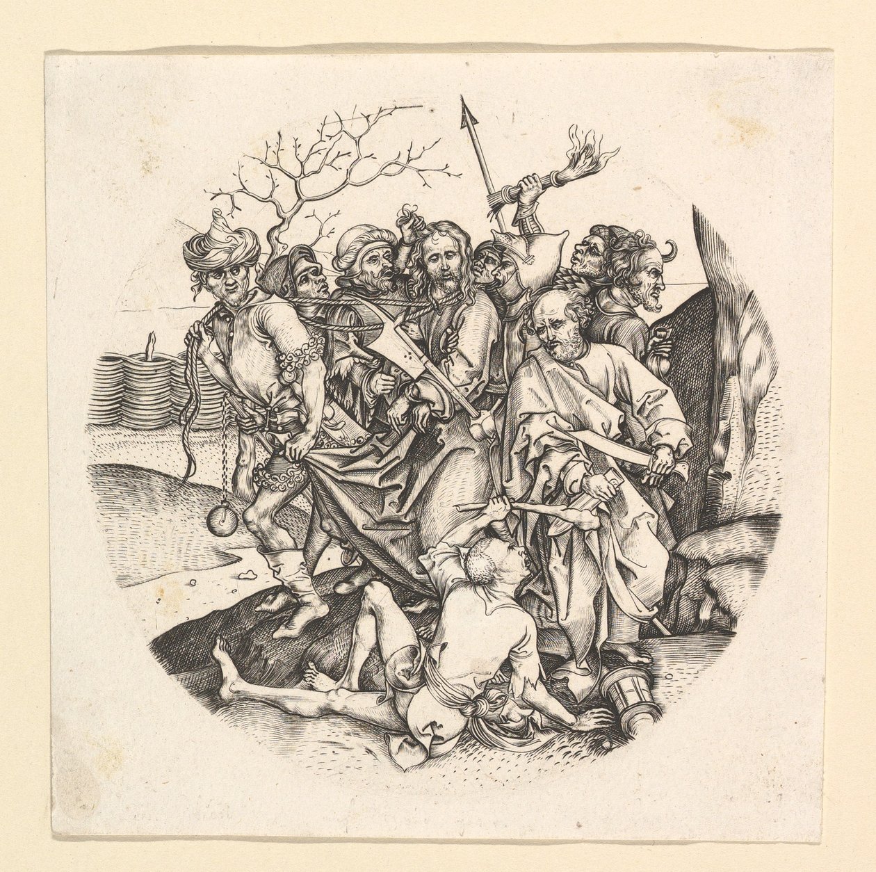 Kopia Zdrada Chrystusa w rondlu, ca. 1435-1491. autorstwa Unbekannt