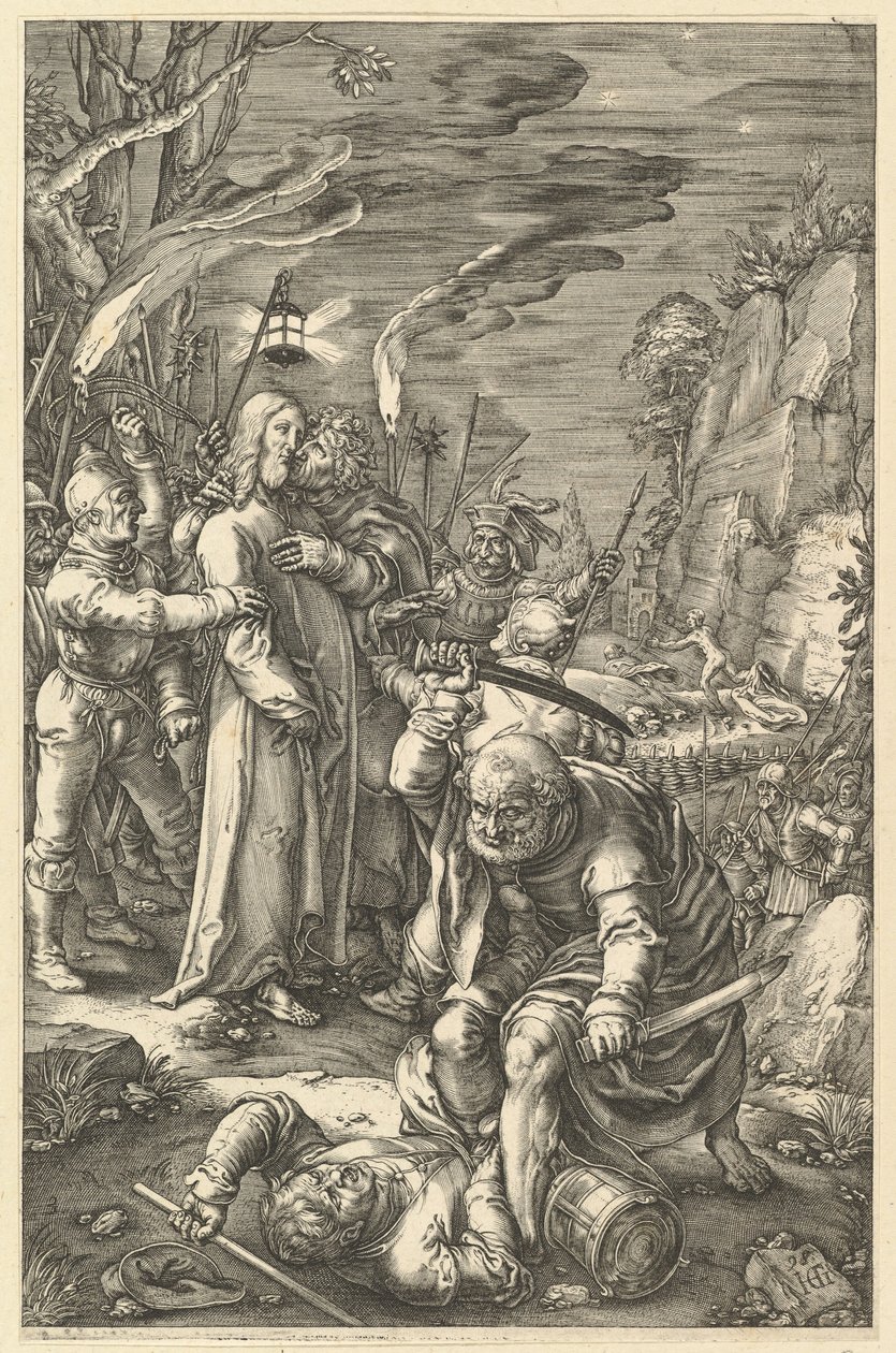 Zdrada Chrystusa, z Męki Pańskiej, ca. 1598-1617. autorstwa Unbekannt