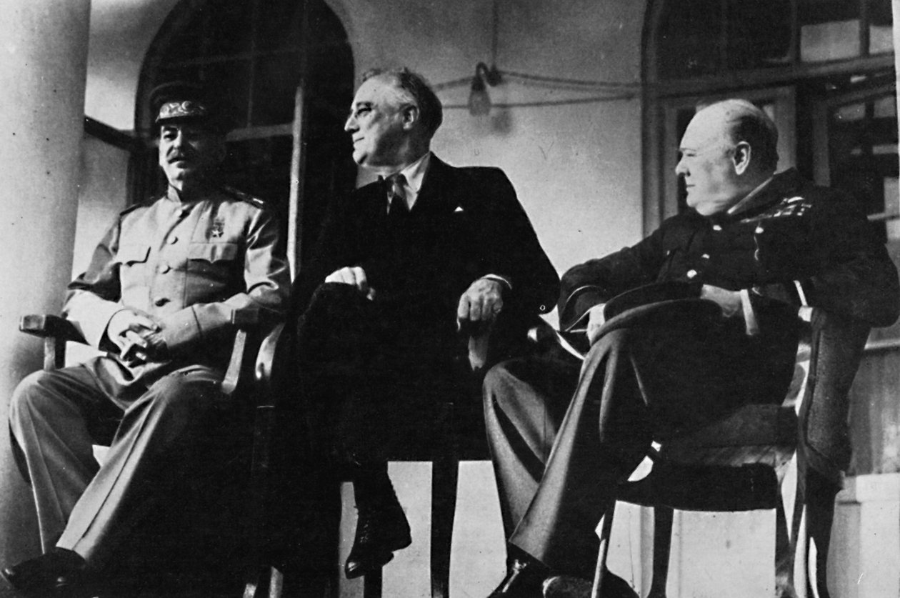Wielka Trójka spotkała się w Teheranie, 1943, 1945 autorstwa Unbekannt