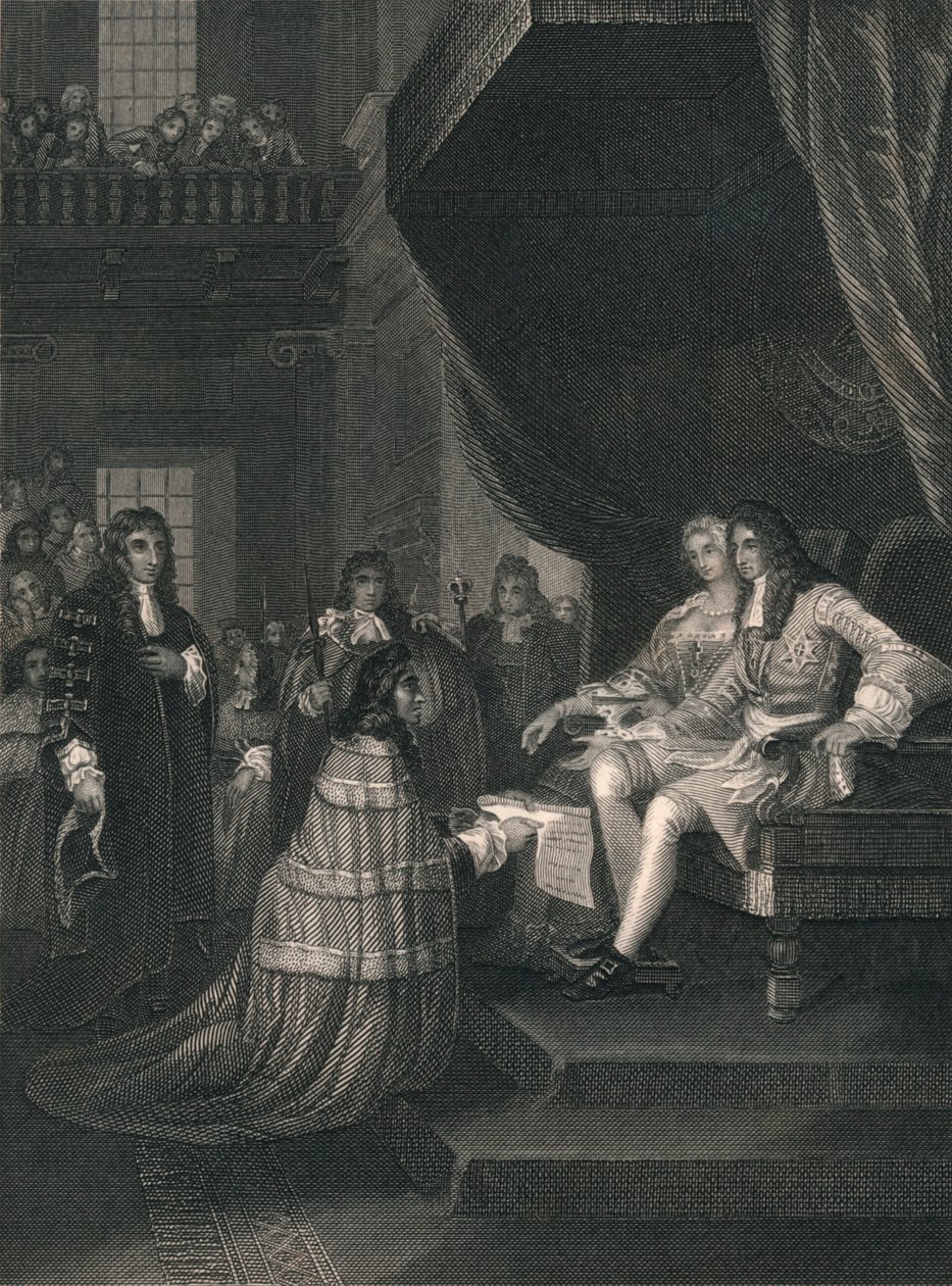 Karta Praw przedstawiona Wilhelmowi i Marii, 1689, połowa XIX wieku. autorstwa Unbekannt