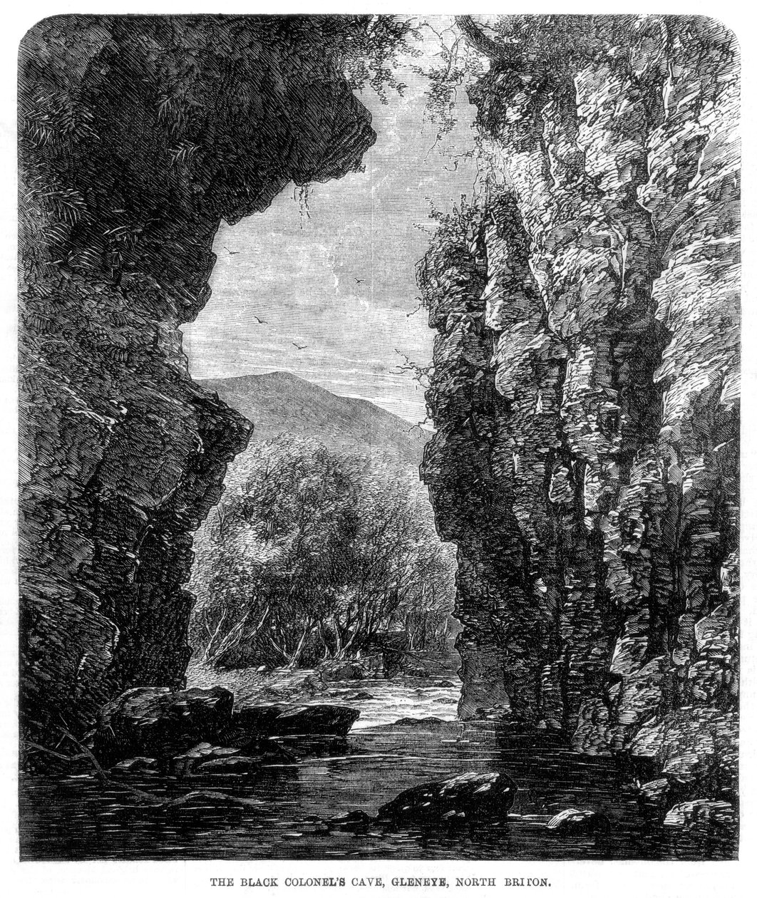 Jaskinia Czarnych Pułkowników, Gleneye, Szkocja, 1864 autorstwa Unbekannt