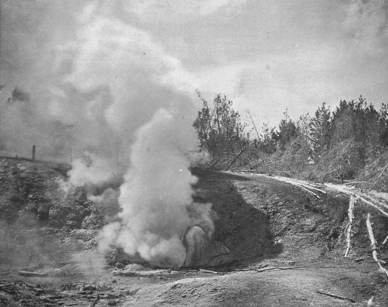 Czarny Growler, Norris Geyser Basin, Yellowstone Park, Montana, USA, ok. 1900. autorstwa Unbekannt