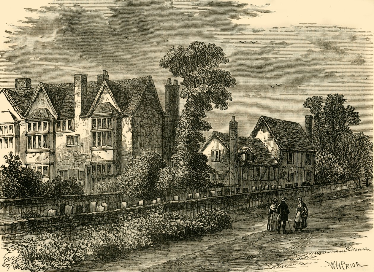 Czarno-biały dom, 1800, c1876. autorstwa Unbekannt