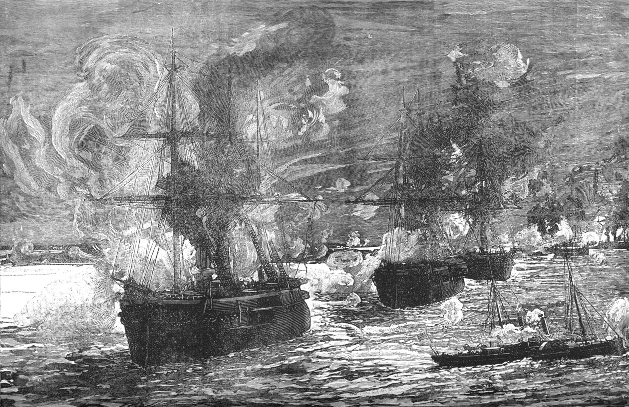 Bombardowanie Aleksandrii, 1882, ok. 1882-85 autorstwa Unbekannt