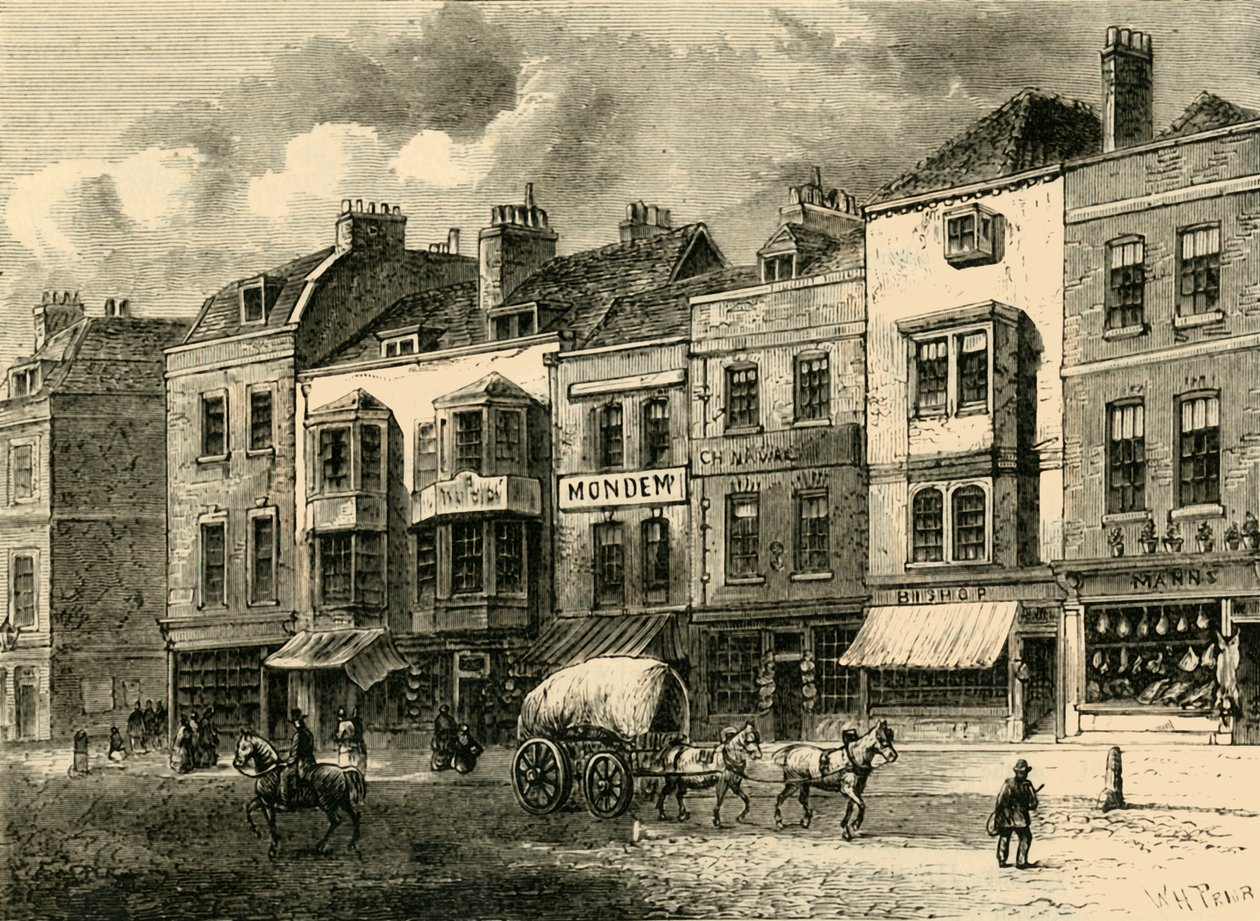 Borough, High Street, 1825, ok. 1878. autorstwa Unbekannt