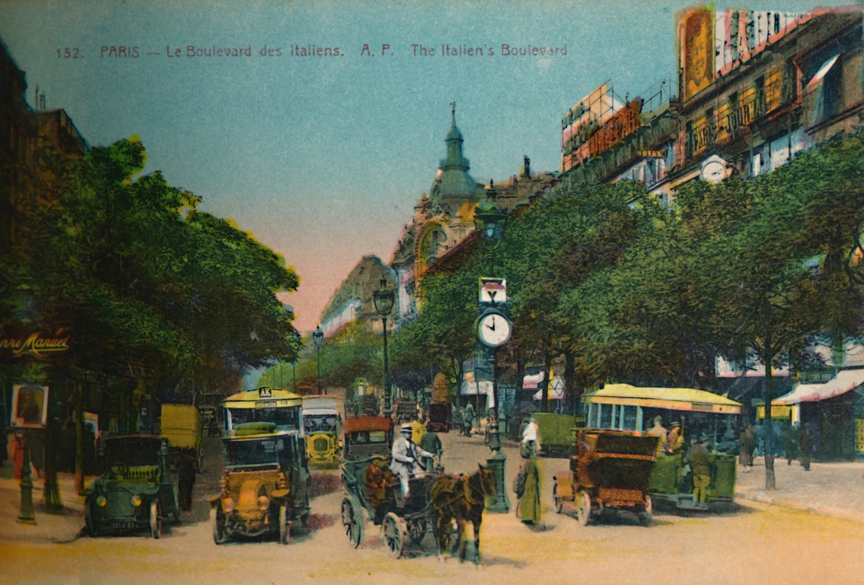 Boulevard des Italiens, Paryż, ok. 1920 autorstwa Unbekannt