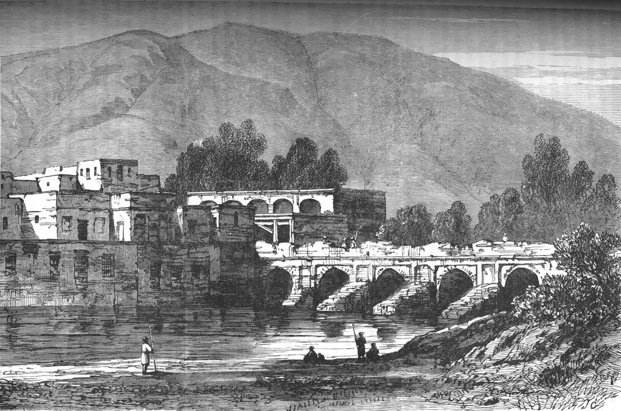 Most, Kabul, ok. 1880 r. autorstwa Unbekannt