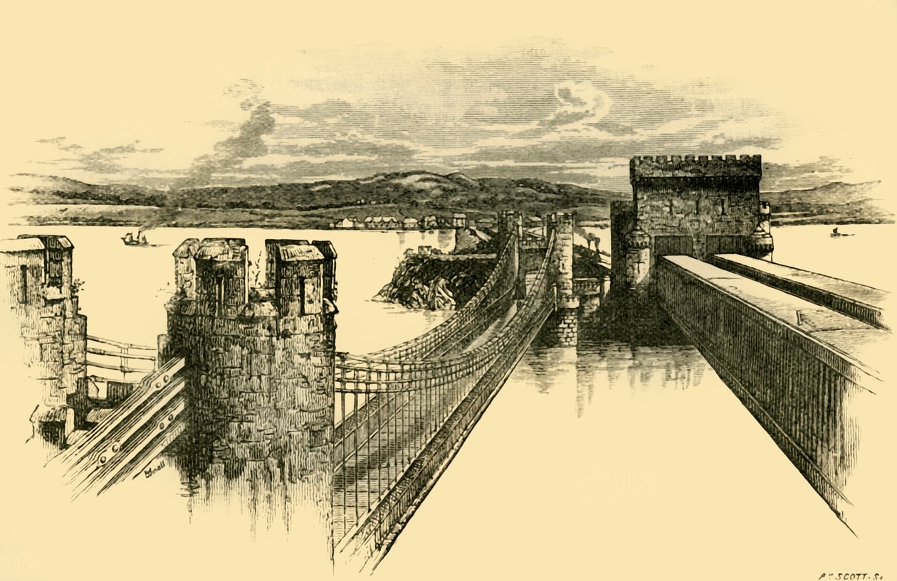 Mosty z zamku Conway, 1898. autorstwa Unbekannt