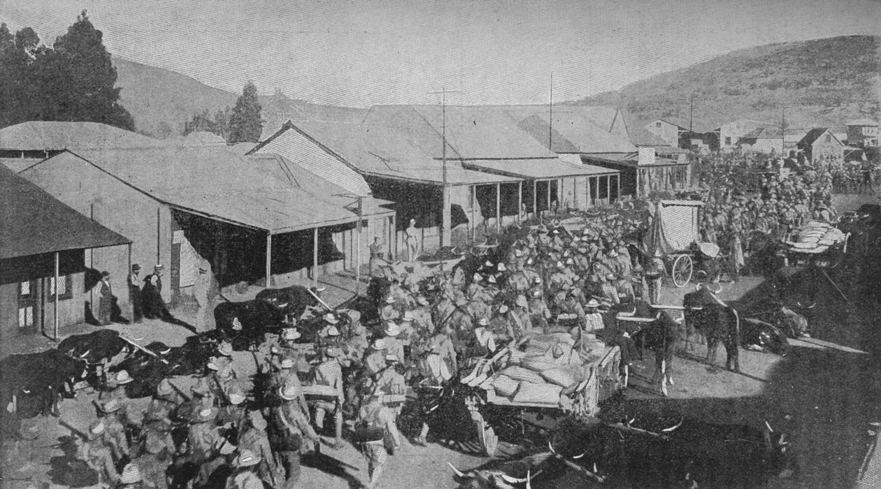 Armia brytyjska maszerująca ulicami Pretorii, 1902 autorstwa Unbekannt
