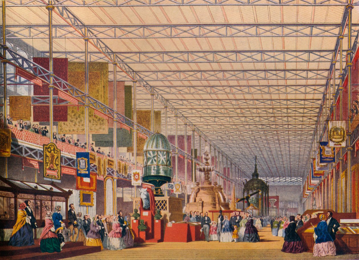 Brytyjska nawa na Wielkiej Wystawie w 1851 r., Kryształowy Pałac, ok. 1854 r. autorstwa Unbekannt