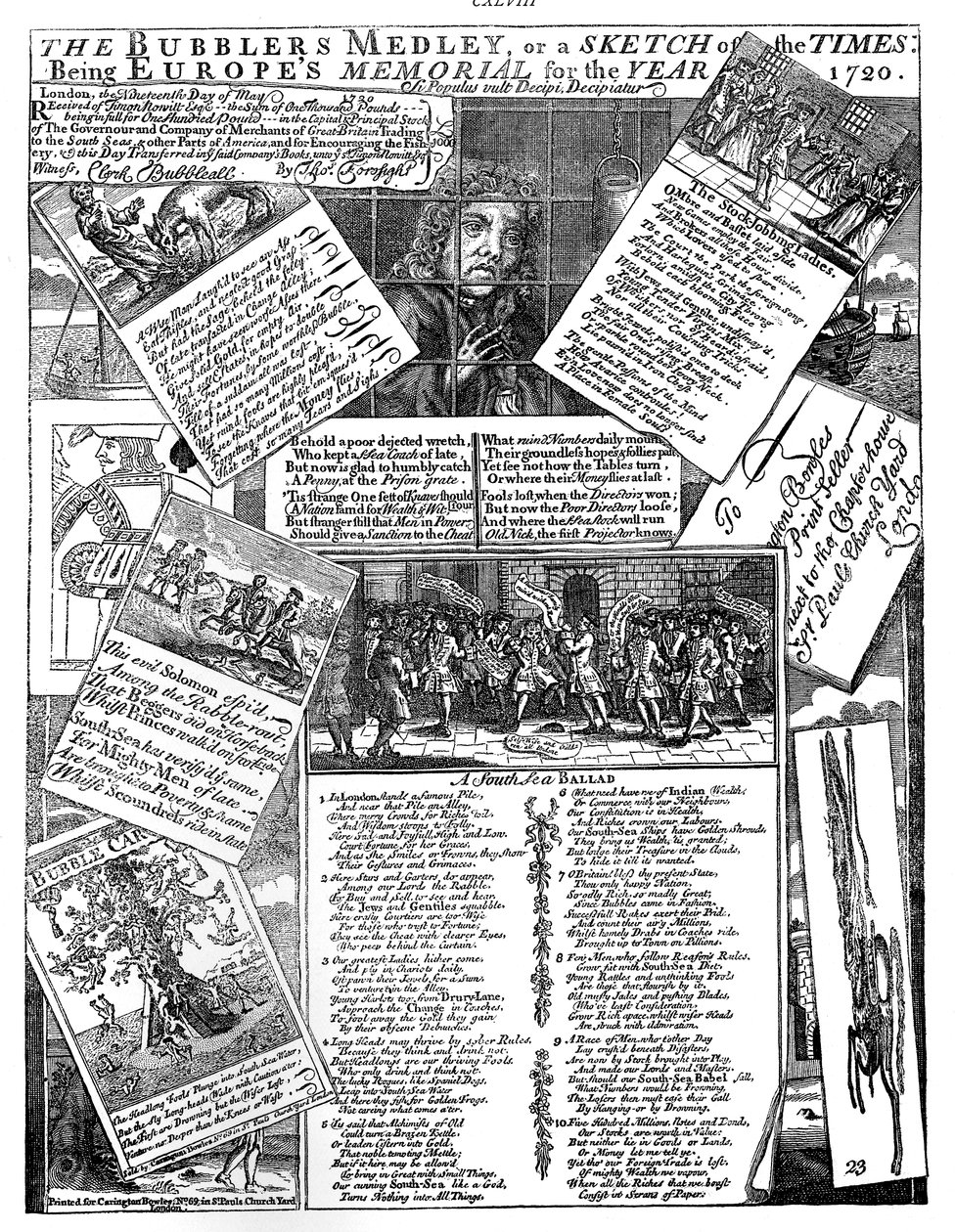Bubblers Medley, czyli szkic czasów, 1720 autorstwa Unbekannt