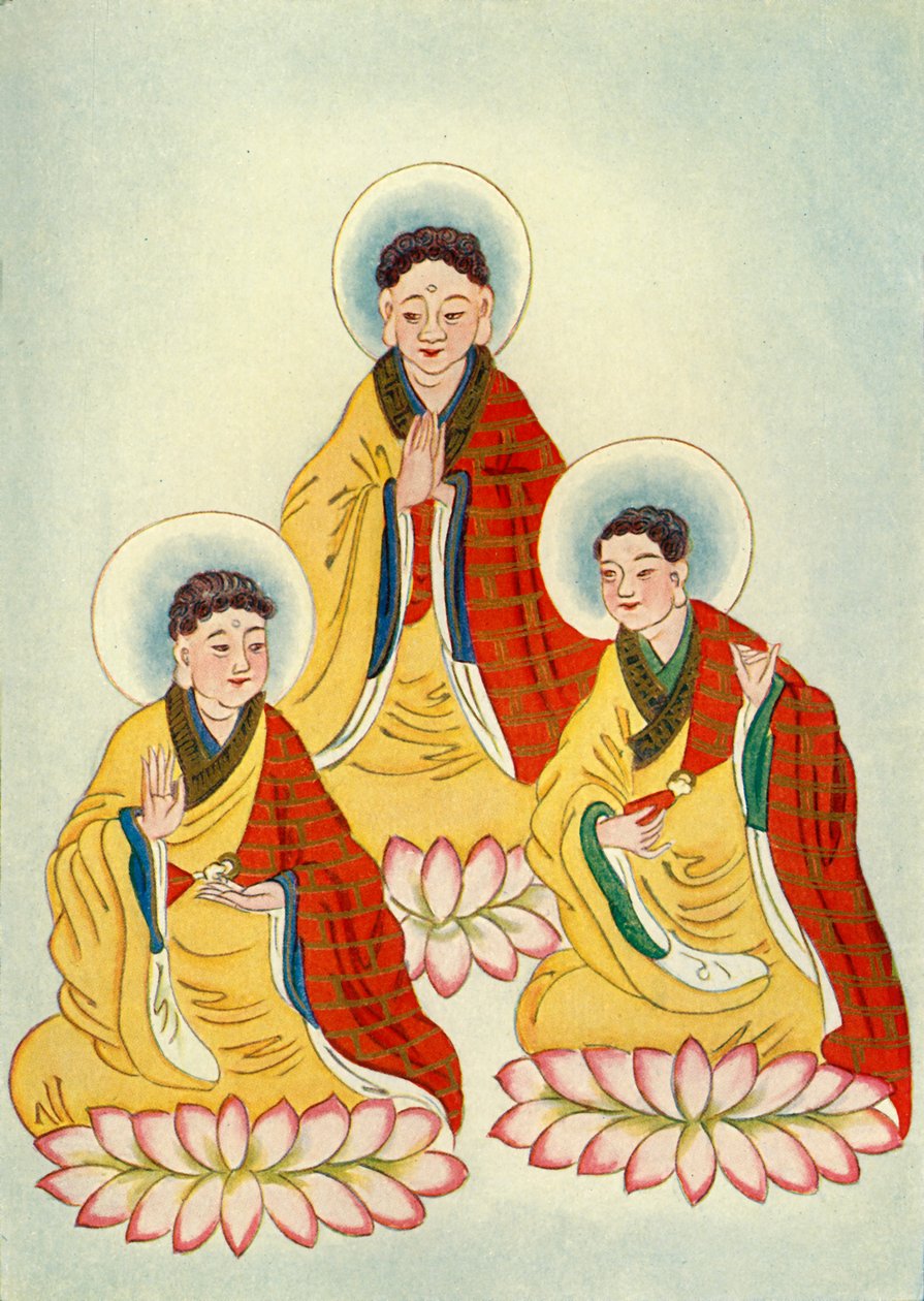 „Triada buddyjska”, 1922. autorstwa Unbekannt