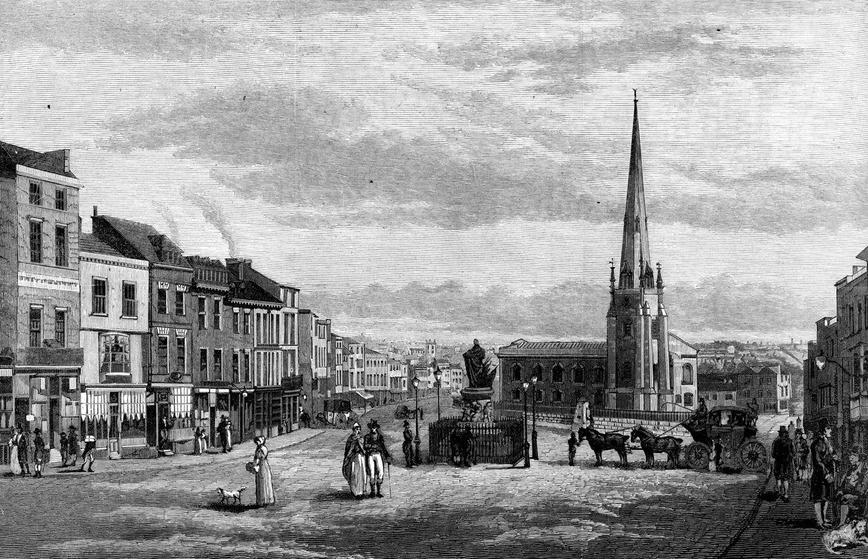 Bull Ring z kościołem św. Marcina, Birmingham, 1812 1887 autorstwa Unbekannt