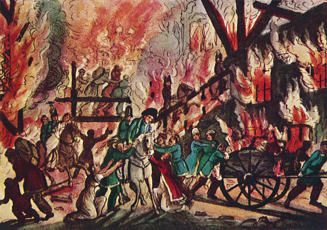 Spalenie Moskwy: wielkie widowisko wojskowe i jeździeckie, 1942 autorstwa Unbekannt