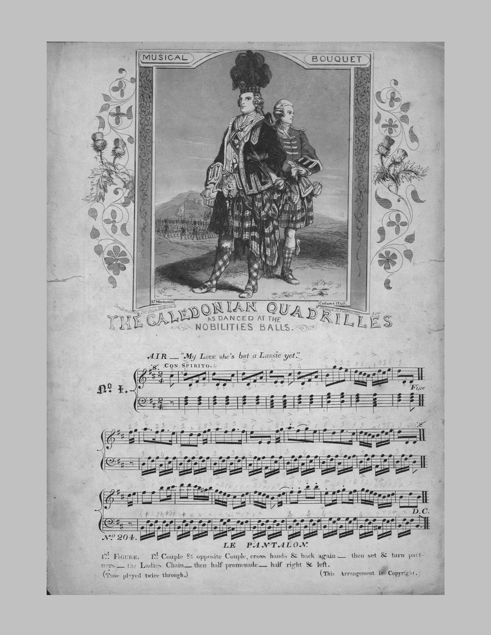 Kadryle kaledońskie, nuty, c.1870. autorstwa Unbekannt