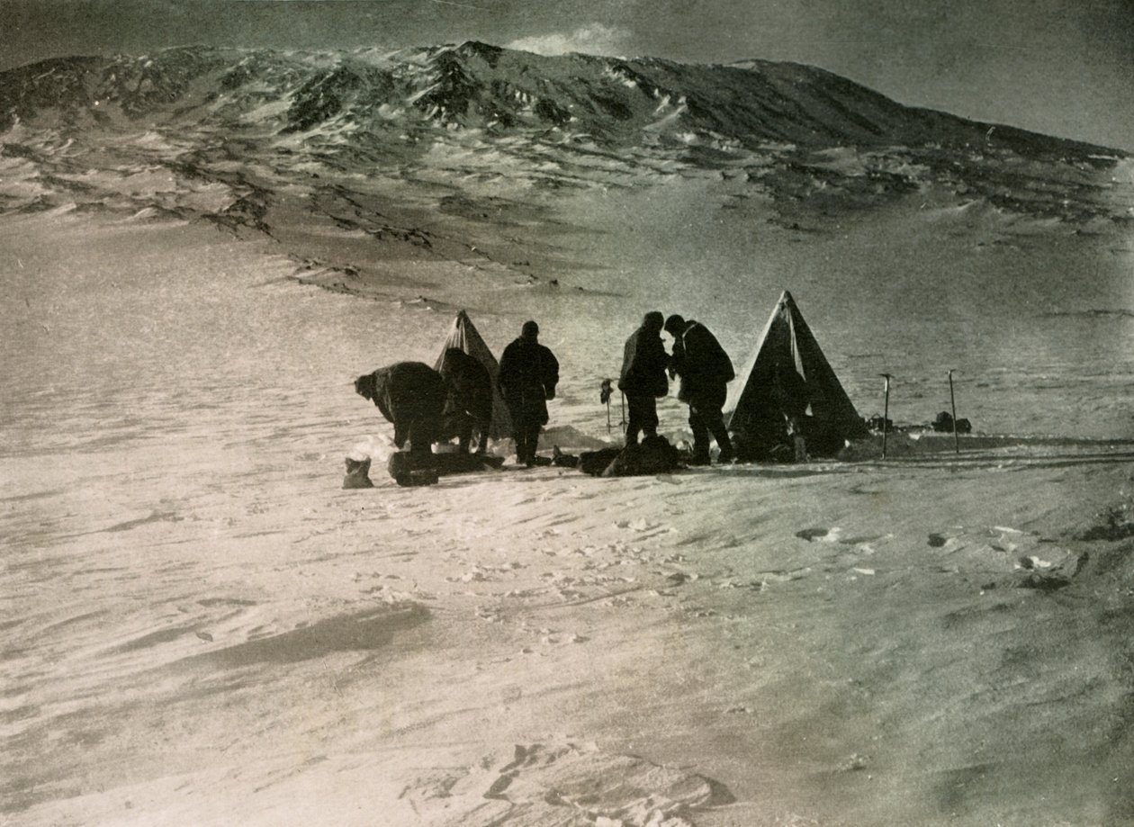 Obóz 7000 stóp w górę Erebus, 1908, 1909 autorstwa Unbekannt