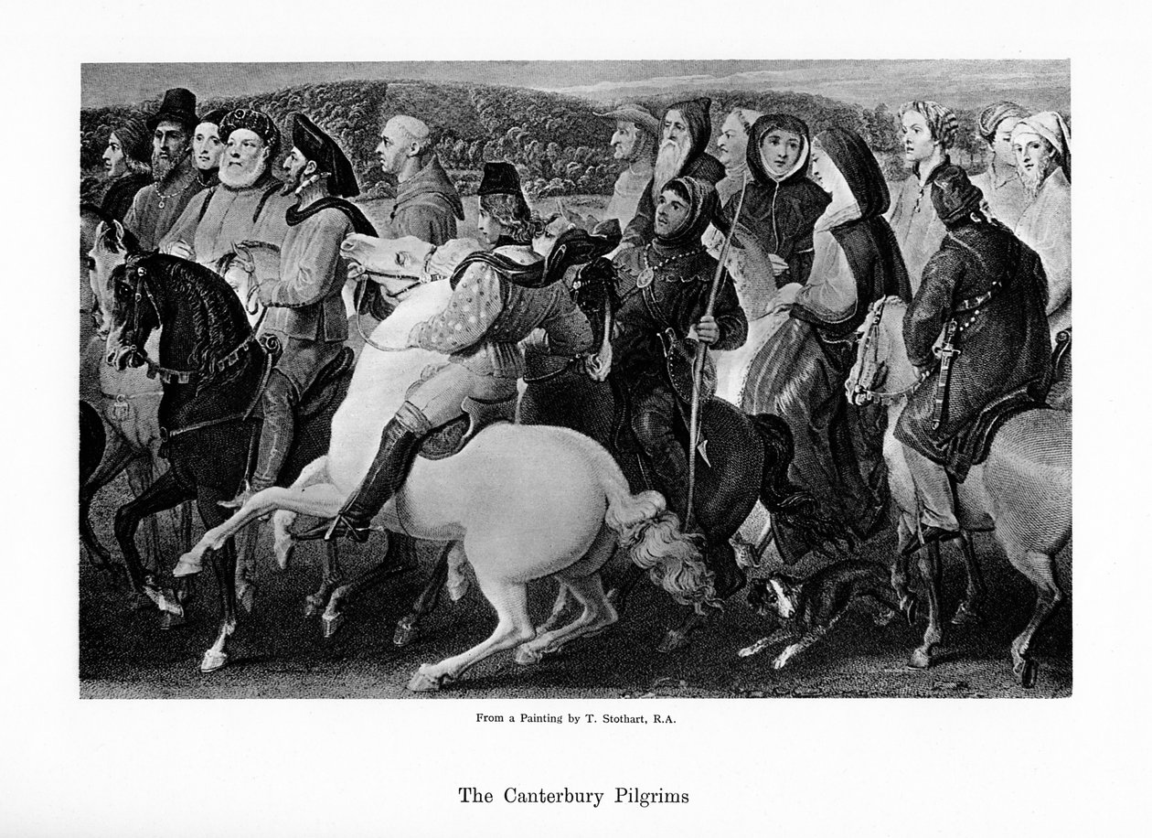 Pielgrzymi z Canterbury, XIX wiek autorstwa Unbekannt