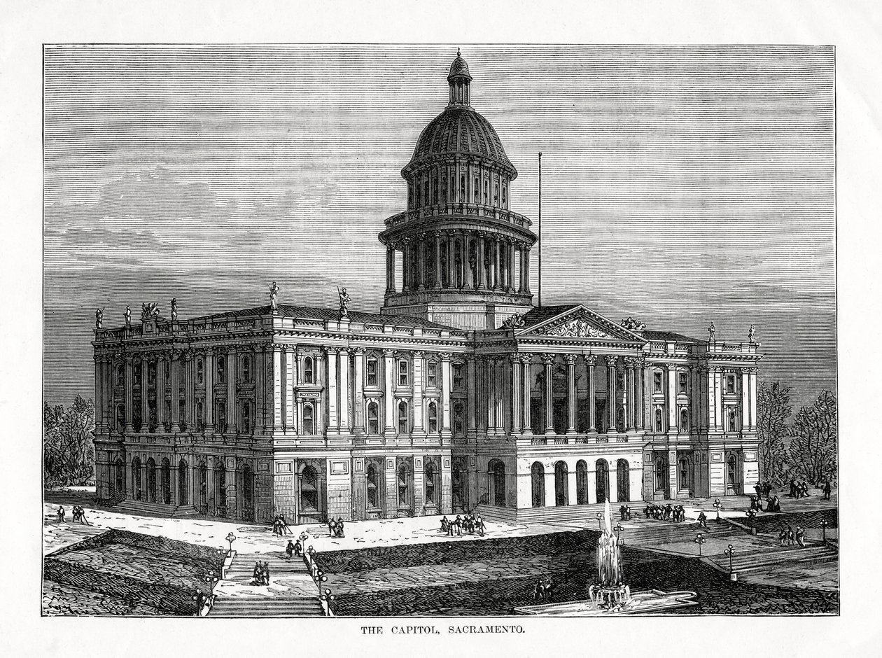 Kapitol, Sacramento, Kalifornia, USA, 1877 r. autorstwa Unbekannt