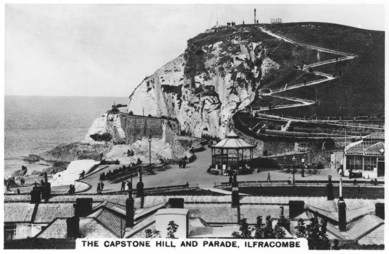 Wzgórze Capstone i parada, Ilfracombe, 1936 autorstwa Unbekannt