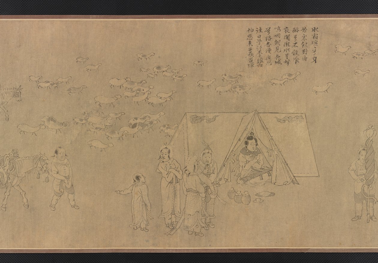 Niewola Cai Wenji, dynastia Ming, XIV-XV wiek. autorstwa Unbekannt