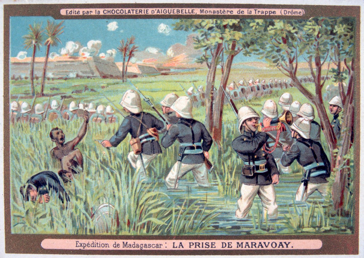 Zdobycie Marovoay, Madagaskar, 1895 autorstwa Unbekannt