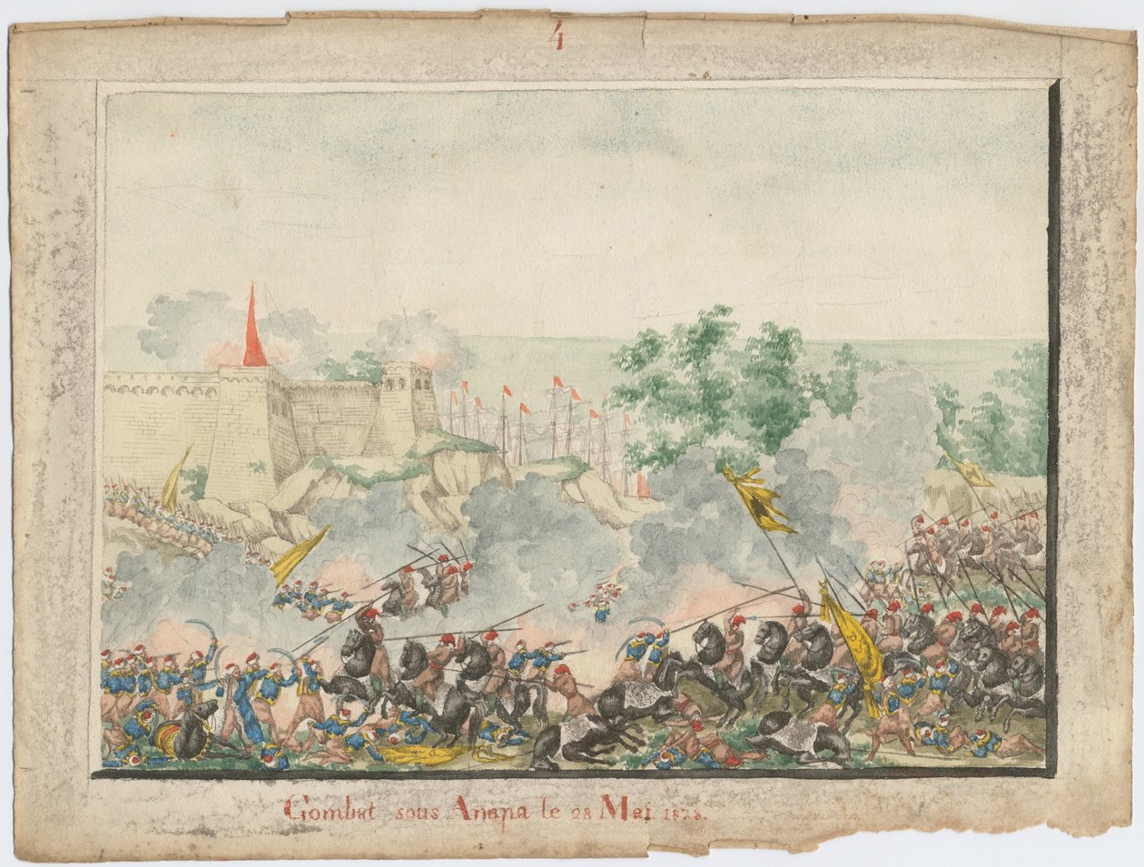 Zdobycie twierdzy Anapa 23 czerwca 1828 r. 1829 autorstwa Unbekannt