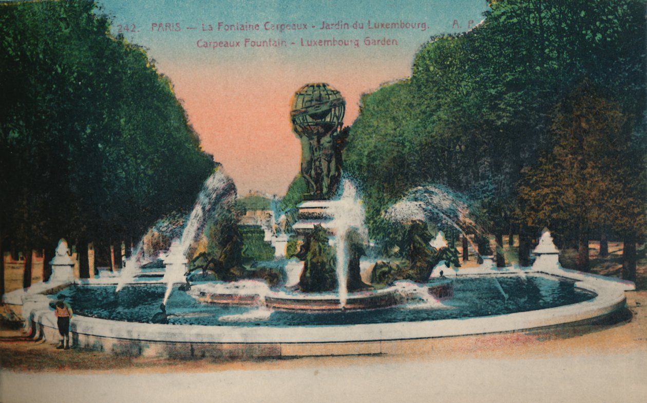 Fontanna Carpeaux - Ogrody Luksemburskie, Paryż, ok. 1920 r. autorstwa Unbekannt